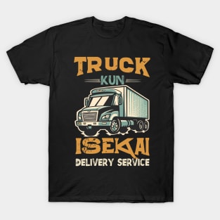 Anime meme Isekai Truck-Kun Isekai delivery service retro vintage design T-Shirt